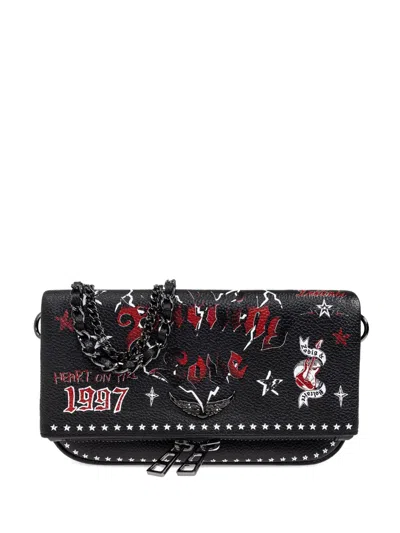Zadig & Voltaire Punk Star Shoulder Bag In Black