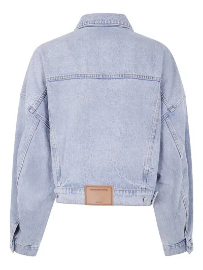 Alexander Wang Light-wash Denim Jacket In Blue