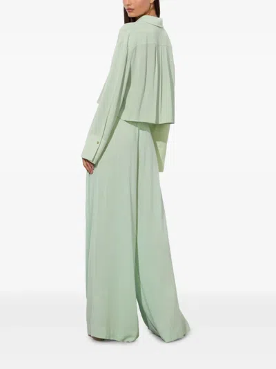 Alice And Olivia Finely Crop Oversized Blouse In Gray