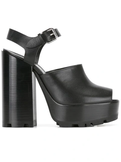 Shop Jil Sander Platform Ankle Strap Sandals