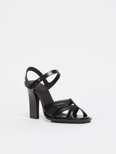 Max Mara Minimal Square Heel Sandals In Multi