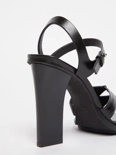 Max Mara Minimal Square Heel Sandals In Multi