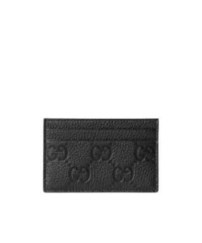 Gucci Imprint Card Case In Black