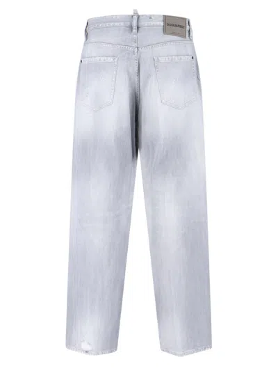 Dsquared2 Straight Fit Trousers Distressed Finish