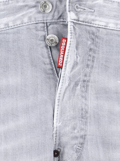 Dsquared2 Straight Fit Trousers Distressed Finish