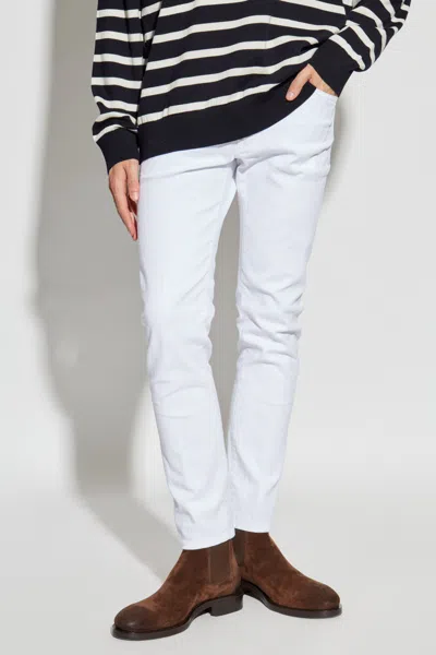 Dsquared2 Slim-fit Denim Pants With Five-pocket Design In Multi