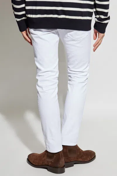 Dsquared2 Slim-fit Denim Pants With Five-pocket Design In Multi