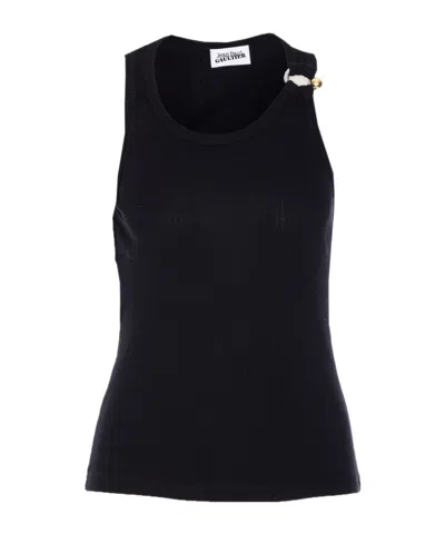 Jean Paul Gaultier Tank Top With Piercing In Black