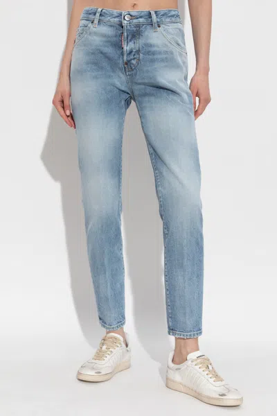 Dsquared2 Logo-tag Jeans In Blue