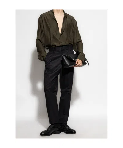 Dsquared2 Mid-rise Tapered Cargo Trousers In Black