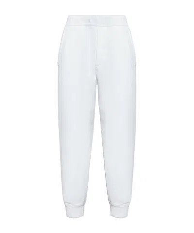 Dsquared2 Elastic Waist Sweatpants In White