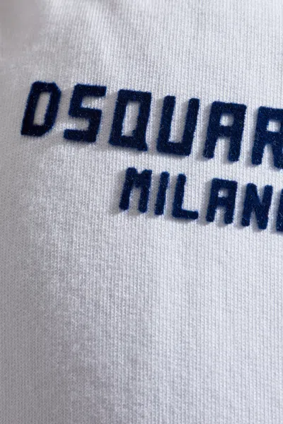 Dsquared2 Elastic Waist Sweatpants In White