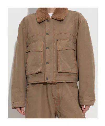 Dsquared2 Long Sleeve Casual Jacket In Brown
