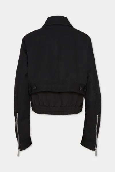 Dsquared2 Wool Casual Jacket In Black