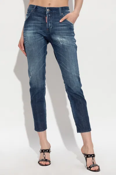 Dsquared2 Belt Loop Jeans In Blue