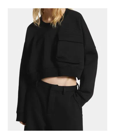 Dsquared2 Flap-pocket Sweatshirt In Black