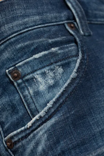 Dsquared2 Belt Loop Jeans In Blue