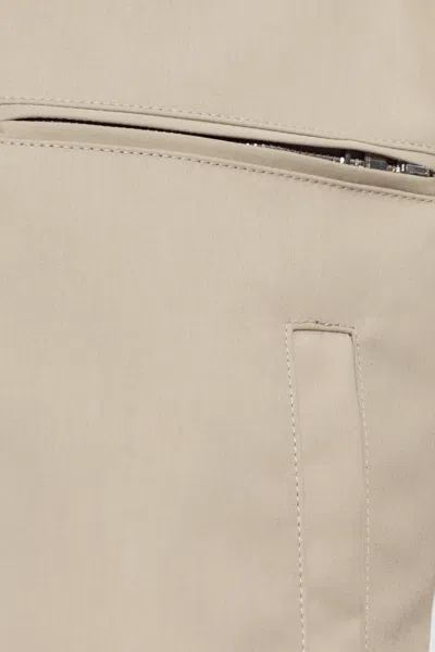 Jw Anderson Beige Curved Hem Workwear Jacket In Neutral