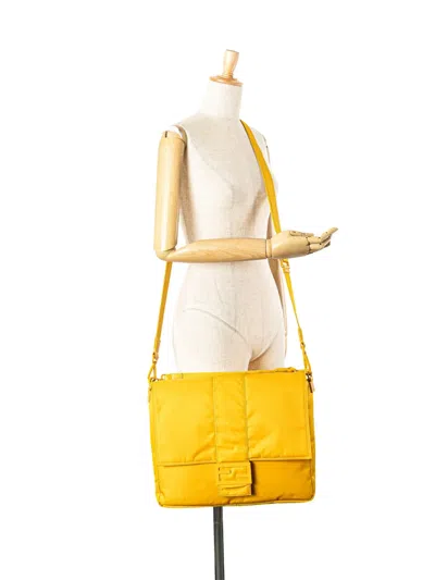 Pre-owned Fendi 2010-2025 Large Econyl Nylon Baguette Satchel