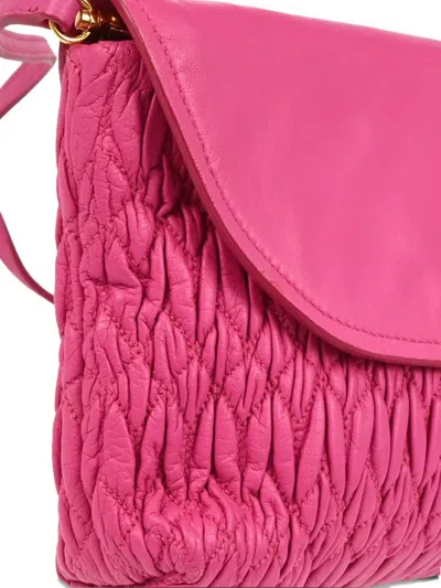 Pre-owned Miu Miu 2010s Ruched-leather Shoulder Bag