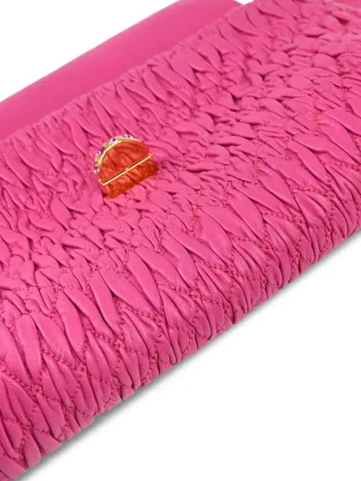 Pre-owned Miu Miu 2010s Ruched-leather Shoulder Bag