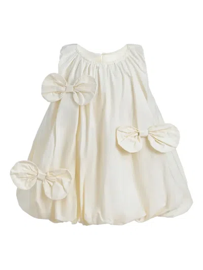 蝴蝶结细节蓬松连衣裙