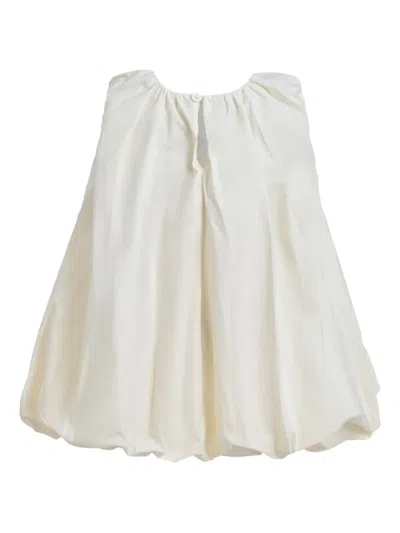 蝴蝶结细节蓬松连衣裙