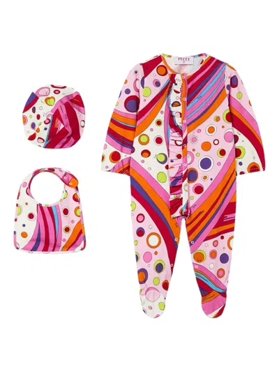 Pucci Junior Fontane-print Pajamas Set In Multi