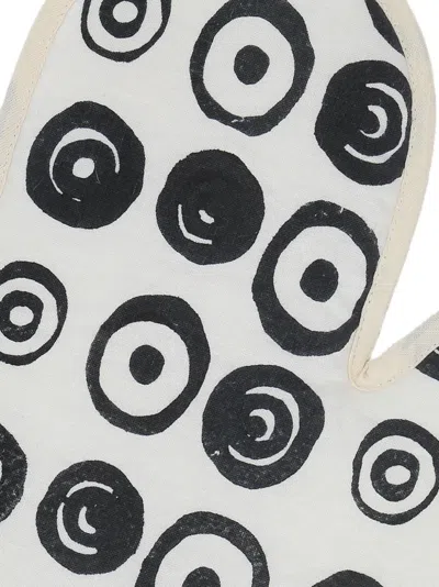 10 Corso Como Circles-print Linen Oven Glove In Black