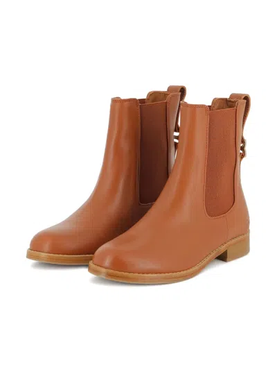 皮质切尔西靴