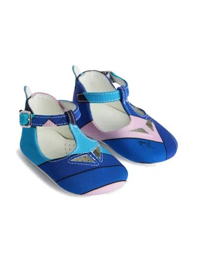 Pucci Junior Iride-print Ballet Flats In Blue
