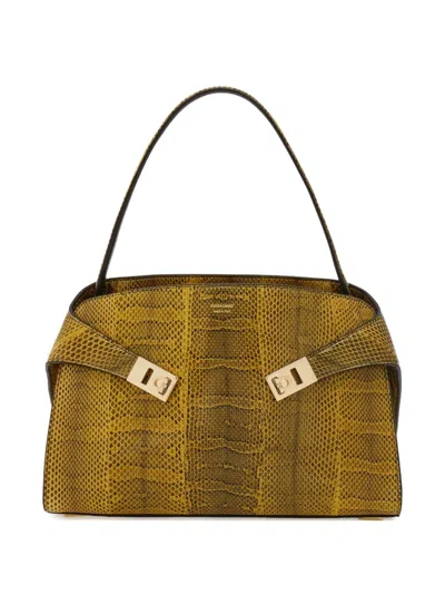 Ferragamo Medium Hug Ayers-leather Top Handle Bag In Brown