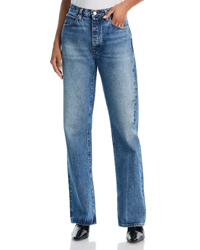 Frame The Vertical High Rise Jeans In Knock Out In Blue