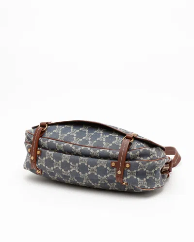 Celine Céline Triomphe Denim Bag In Blue