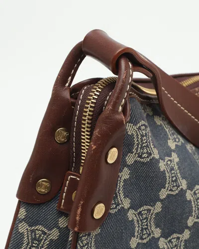 Celine Céline Triomphe Denim Bag In Blue