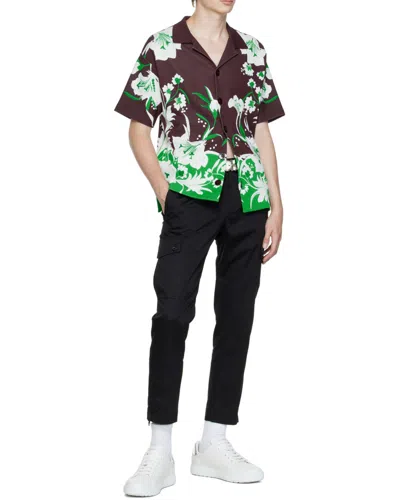 Ferragamo Gancini-print Lace-up Sneakers In White