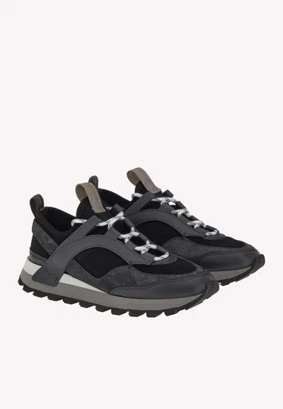 Ferragamo Ladies Chunky Pull-on Hybrid Sneakers In Black