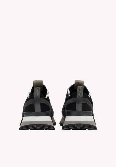Ferragamo Ladies Chunky Pull-on Hybrid Sneakers In Black