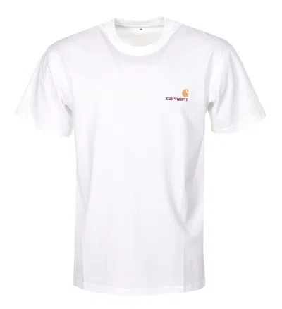 Carhartt Wip Ss Amarican Script Tshirt In White