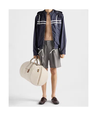 Prada Re-nylon Adaptable Oversized Jacket In Blue
