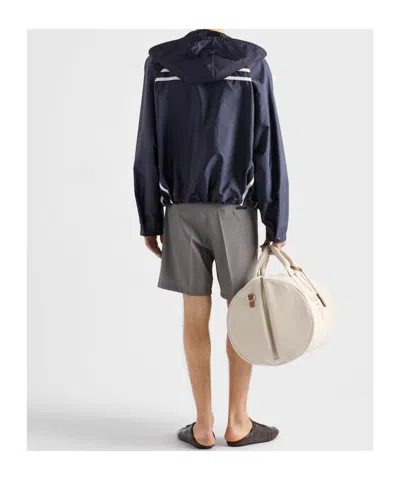 Prada Re-nylon Adaptable Oversized Jacket In Blue