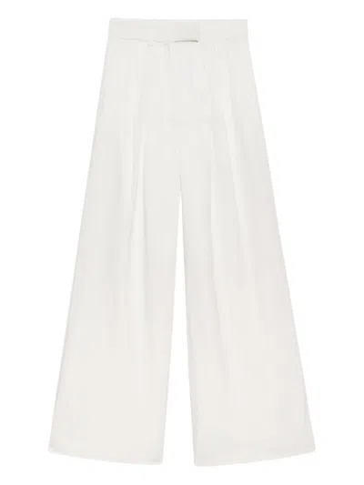 Anine Bing Belt Loops Slacks In White