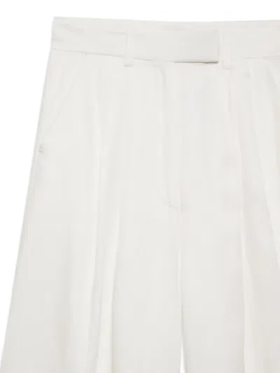 Anine Bing Belt Loops Slacks In White