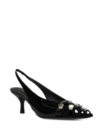 50MM LEATHER SLINGBACK PUMPS