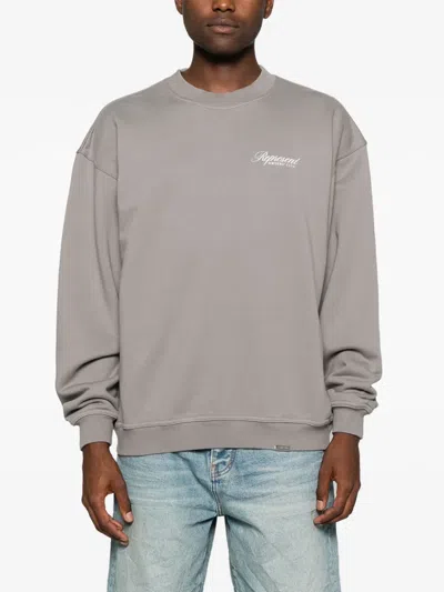 Represent Owners Club Script Sweater In Gray