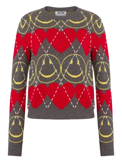 SMILEY FACE-PATTERNED SWEATER