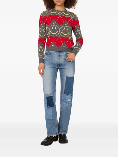 SMILEY FACE-PATTERNED SWEATER