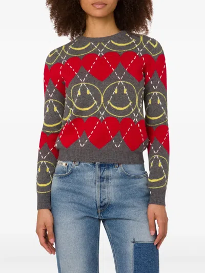 SMILEY FACE-PATTERNED SWEATER