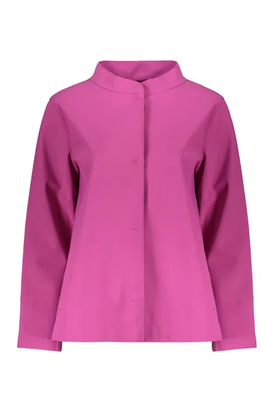 Herno Mandarin-collar Jacket In Pink