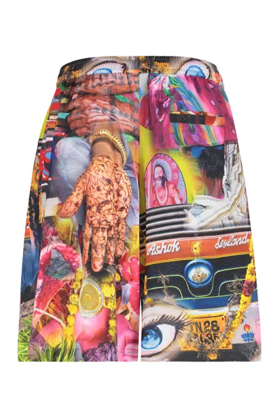 Perks And Mini Printed Drawstring Shorts In Multi